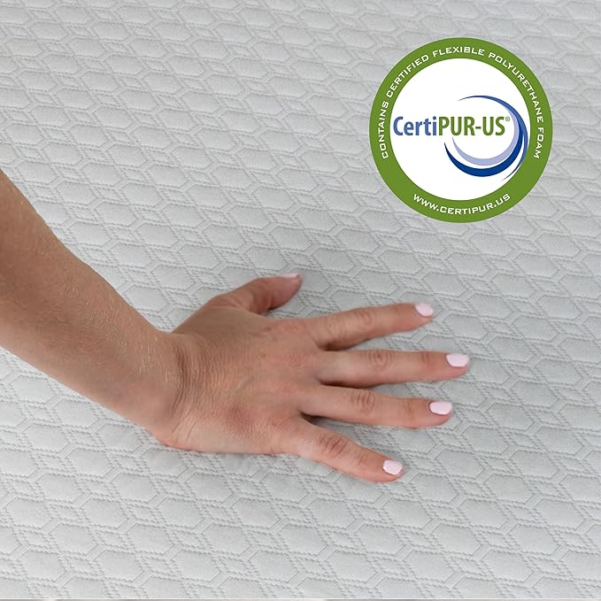 Ghostbed Plush Foam W/Cover Mattress Topper, Twin XL 1.5 Inch Polyurethane Foam Plush Mattress Topper Twin XL for Back Pain, Durable and Easy to Install & Remove, Made in USA | CertiPUR-US Certified