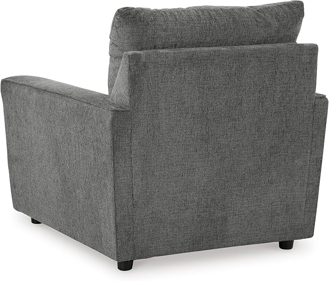 Signature Design by Ashley Stairatt Contemporary Square Upholstered Chair, Gray