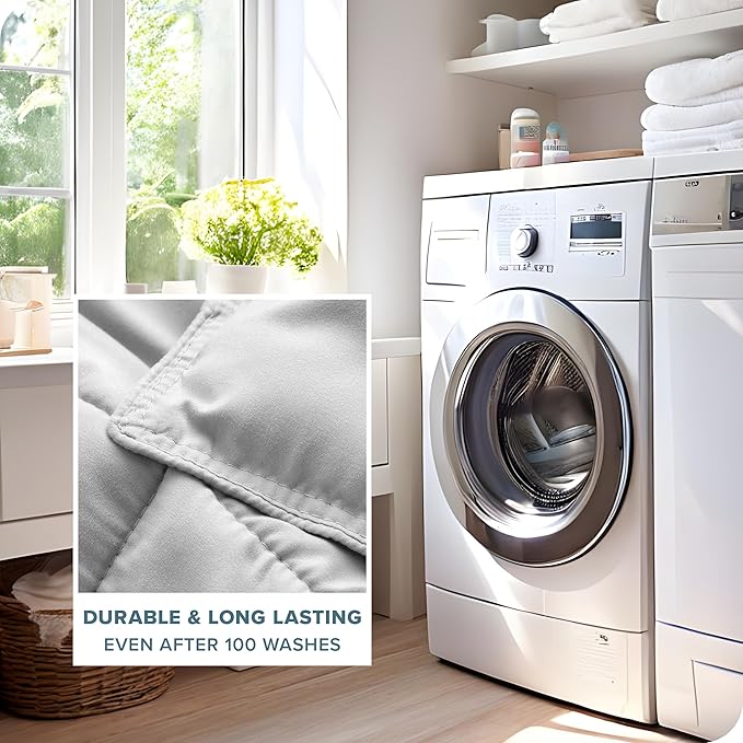 Bare Home Comforter Set - Oversized King Size - Ultra-Soft - Goose Down Alternative - Premium 1800 Series - All Season Warmth (Oversized King, Cloud Grey)