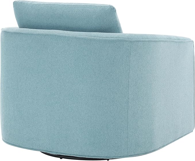 MINCETA Accent Chairs,Oversized 360 Swivel Armchair(Seat Area:25.6" D x 26.8" W),Modern Comfy Reading Chairs for Living Room with Metal Base,Set of 2,Performance Fabric in Teal