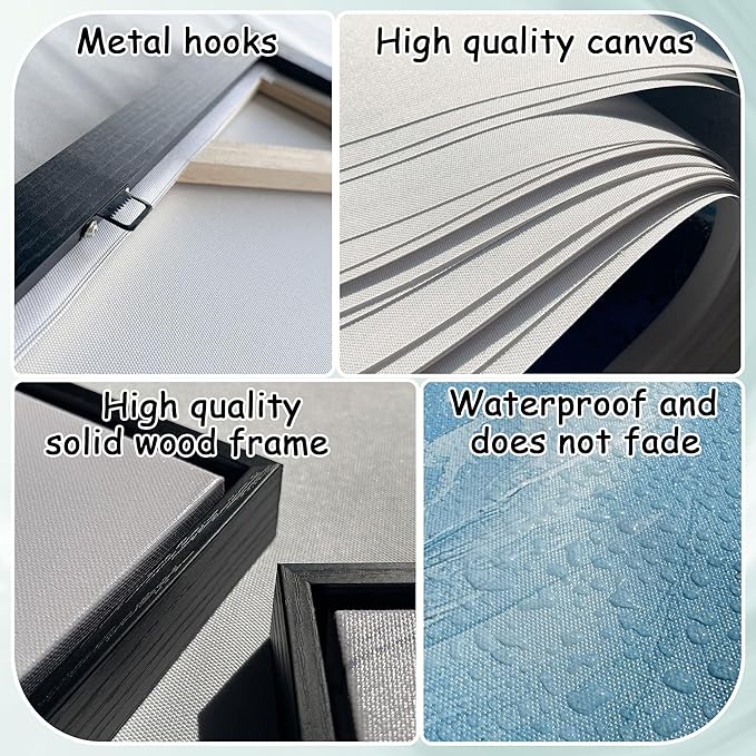 Pogusmavi Framed Wall Art for Living Room - Colorful Abstract Canvas Wall Art - Glass Paintings for Wall Decorations - Large Wall Decor - Art Work for Office Contemporary Home 29×58in