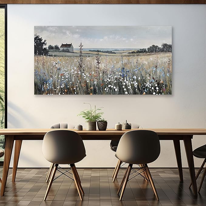 Glvzygy Canvas Wall Art Vintage Decor Artwork Classical Oil Painting Canvas Prints Vintage Landscape Wall Art Suitable for Living Room Bedroom and Office Home Decor Painting 20"x40"