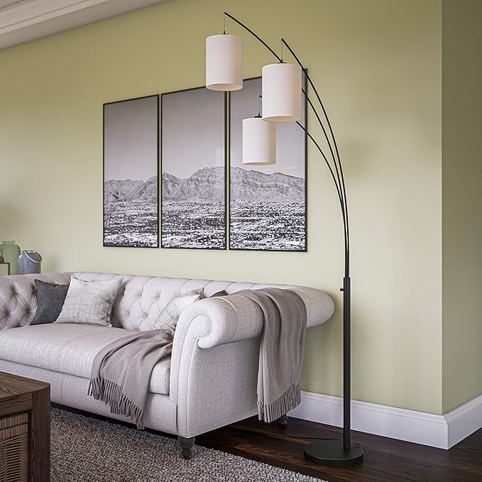 Kenroy Home 32849BL Leah Arc Floor Lamp, 60W, Black