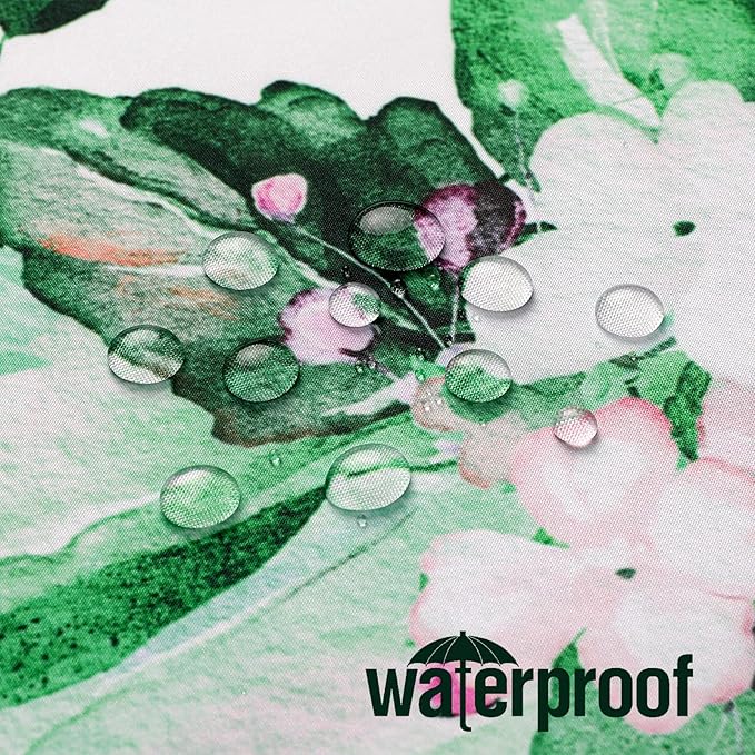 Gibelle Extra Long Shower Curtain 72 x 84, Emerald Green Floral Shower Curtain for Bathroom, Watercolor Plant Eucalyptus Leaves Fabric Shower Curtain Set with Hooks