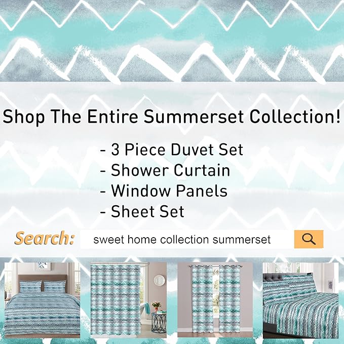 1500 Supreme Collection Extra Soft Summerset Ocean Vibe Chevron Pattern Sheet Set, King - Luxury Bed Sheets Set with Deep Pocket Wrinkle Free Bedding, Trending Printed Pattern, King