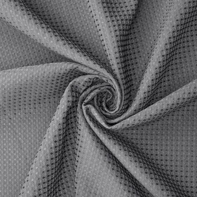 River Dream Stall Heavyweight No Hooks Required Dotted Waffle Weave Shower Curtain with Snap in Liner - 36W x 74H,Hotel Grade,Spa Like Bath Curtain,Gray