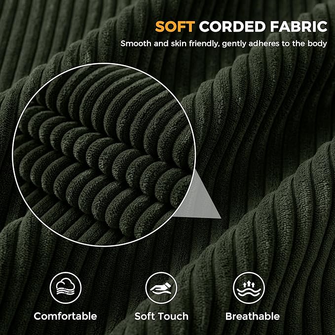 MAXYOYO 3 Seater Couch for Living Room, Boneless Couch with Tufted Cushion & Backrest, Upholstered Floor Sofa with Armrests, Sofa in A Box, No Assembly Required, Green