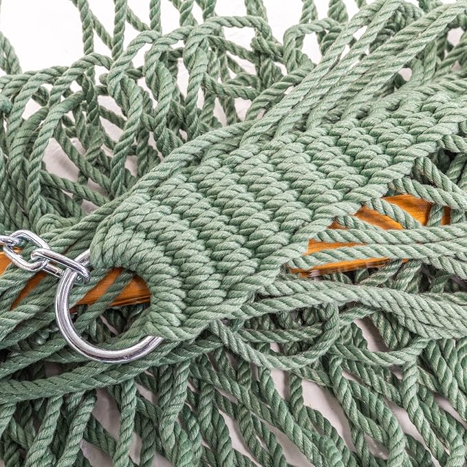 Original Pawleys Island 15DCMDW Presidential Meadow Duracord Rope Hammock w/Extension Chains & Tree Hooks, Handcrafted in The USA, Accommodates 2 People, 450 LB Weight Capacity, 13 ft. x 65 in.