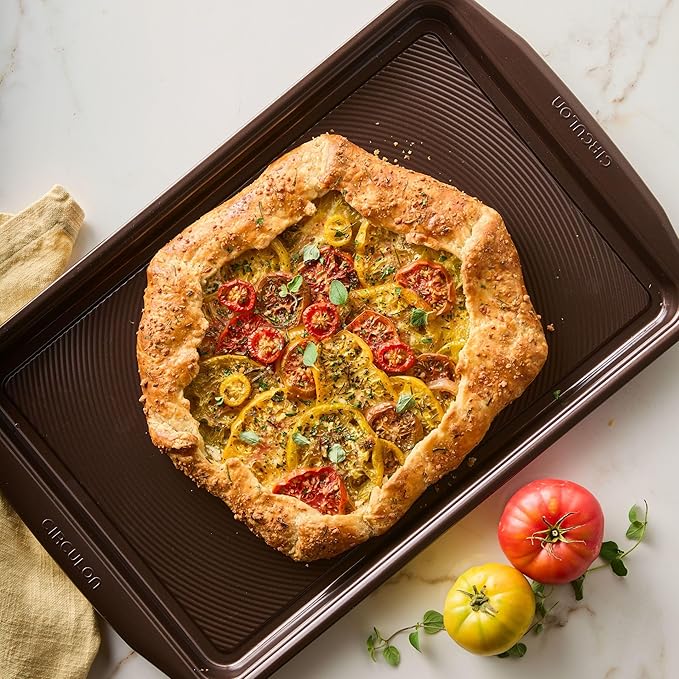 Circulon Nonstick Bakeware, Nonstick Cookie Sheet / Baking Sheet - 11 Inch x 17 Inch, Chocolate Brown