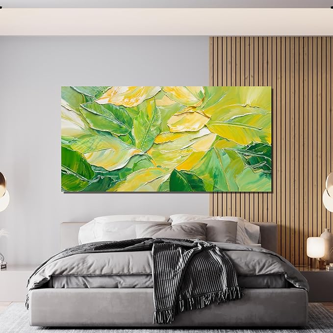 Canvas Wall Art Decor Large Wall Art Pictures for Living Room Artwork for Walls Abstract Green Wall Art Prints Abstract Canvas Art Wall Decor Wall Decorations Bedroom Home Aesthetic Wall Art Decor 24"X48"