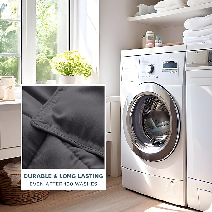 Bare Home Comforter Set - Full Size - Ultra-Soft - Goose Down Alternative - Premium 1800 Series - All Season Warmth (Full, Forged Iron Grey)