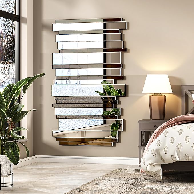 Mirrors for Wall Rectangle Accent Mirrors for Wall Contemporary Decor Livinig Room Decorative Mirror for Decor 27×55 in