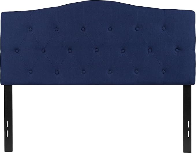 Flash Furniture Cambridge Tufted Upholstered Full Size Headboard in Navy Fabric