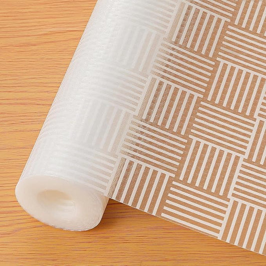 Cooyes Shelf and Drawer Liner for Kitchen Cabinets – Non-Adhesive, Waterproof, Non-Slip Cabinet Liners for Scratch Protection, Desk, Refrigerator, Shelves, Drawers with Modern Pattern