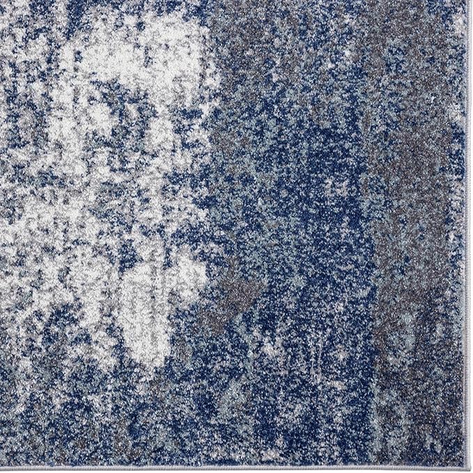 LUXE WEAVERS Hampstead Collection 941 Dark Blue 5x7 Modern Area Rug