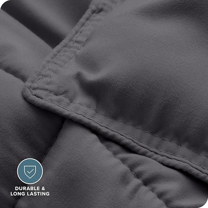 Bare Home Comforter Set - King/California King Size - Ultra-Soft - Goose Down Alternative - Premium 1800 Series - All Season Warmth (King/Cal King, Forged Iron Grey)