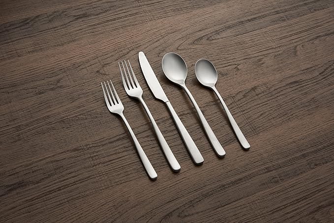 Cambridge Silversmiths Rise Satin 20-Piece Flatware Set, Service for 4
