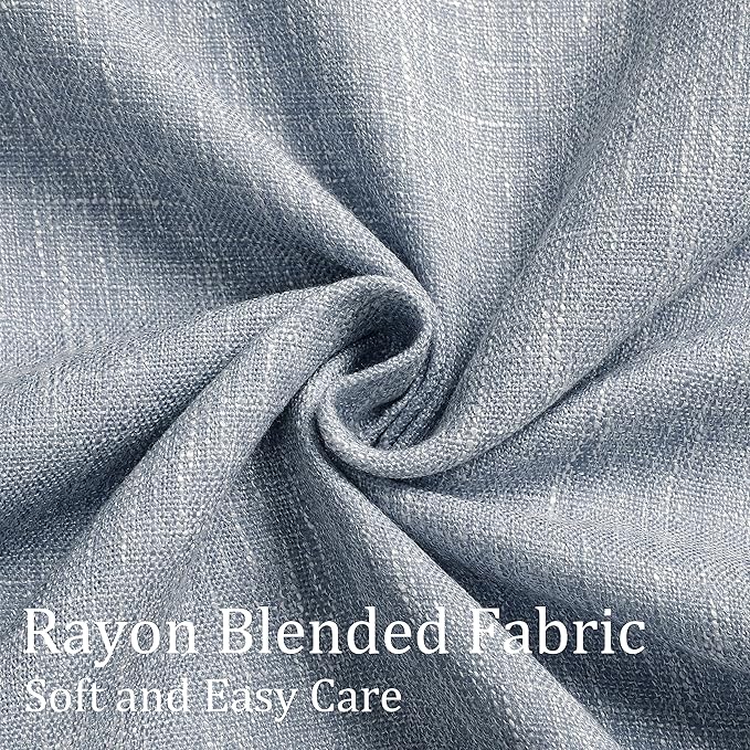 Vision Home Chambray Blue Pinch Pleated Full Blackout Curtains Room Darkening Window Curtains for Living Room Bedroom Thermal Insulated Pinch Pleat Blue Drapes with Hooks Back Tab 2 Panel 40" Wx108 L