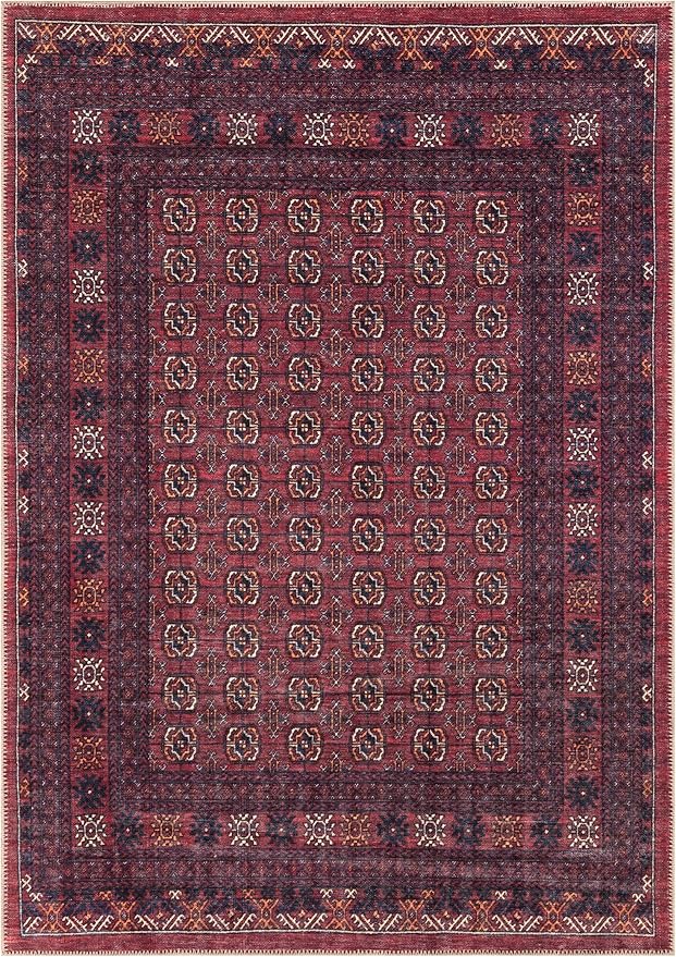 Keen Home Design 3x5 Rug - Machine Washable Entry Rug with Non-Slip Backing, Ideal for Enteryway, Kitchen, Bathroom, Laundry Room - Vintage, Easy Clean, Durable, Low Pile Rug - (3' x 5')