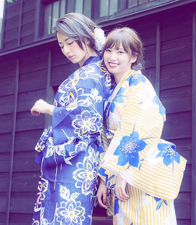 Kimura Jitsugyo Women's Kyoto Traditional Easy Wearing Kawaii Yukata Robe(Japanese Casual Kimono) Set 2