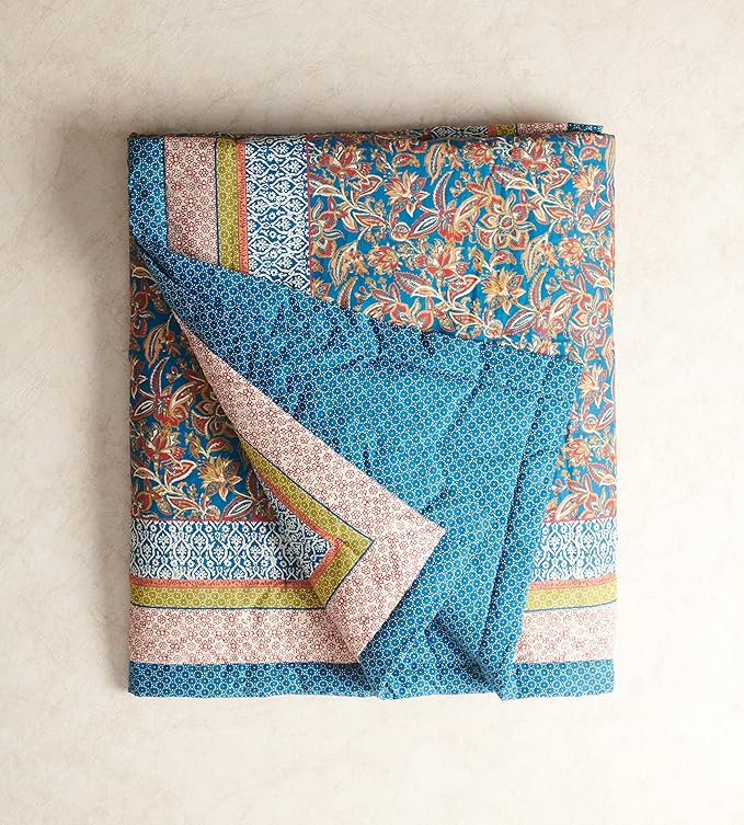 Maison d' Hermine Throw Blanket for Couch Lightweight Soft Warm Breathable Cotton Throw Blankets for Bed Girls Boys Women Men Gifts Sofa Travel Living Room Chair Bedding (50"x60", Kerala)