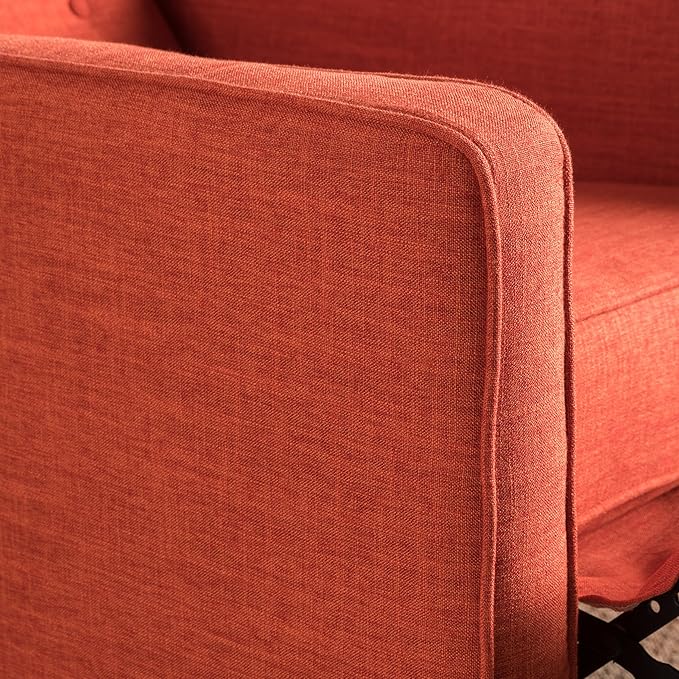 Christopher Knight Home GDFStudio Christopher Knight Home Mervynn Mid-Century Modern Fabric Recliners, 2-Pcs Set, Orange