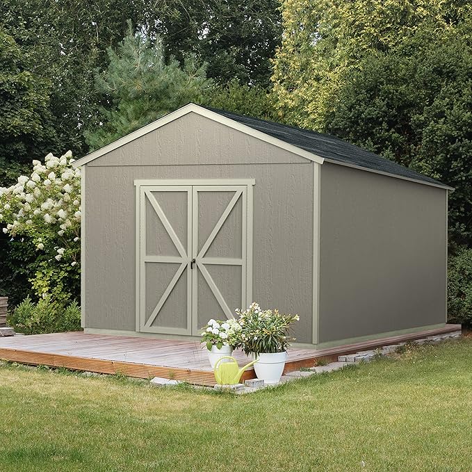 Handy Home Products Astoria 12x20 Do-It-Yourself Wooden Storage Shed with Floor Kit- Does not Include Paint or Roofing Shingles