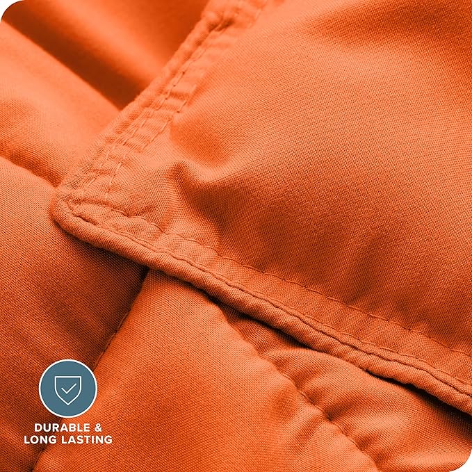 Bare Home Comforter Set - Queen Size - Ultra-Soft - Goose Down Alternative - Premium 1800 Series - All Season Warmth (Queen, Orange)