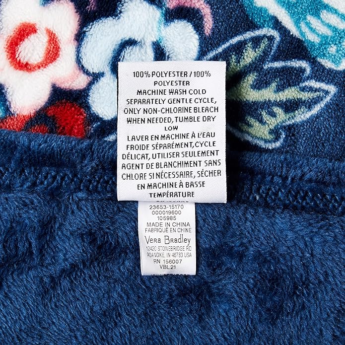 Vera Bradley Women's Fleece Plush Throw Blanket