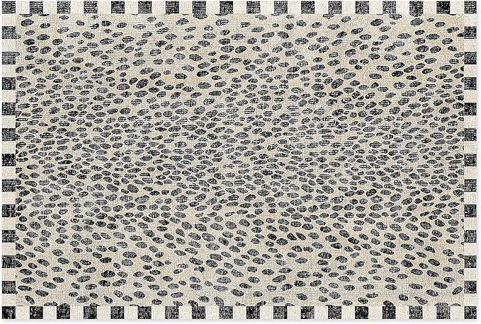 MACKENZIE-CHILDS Washable Rug, Decorative Indoor Rug, 3' x 5', Snow Leopard