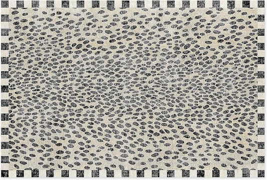 MACKENZIE-CHILDS Washable Rug, Decorative Indoor Rug, 3' x 5', Snow Leopard