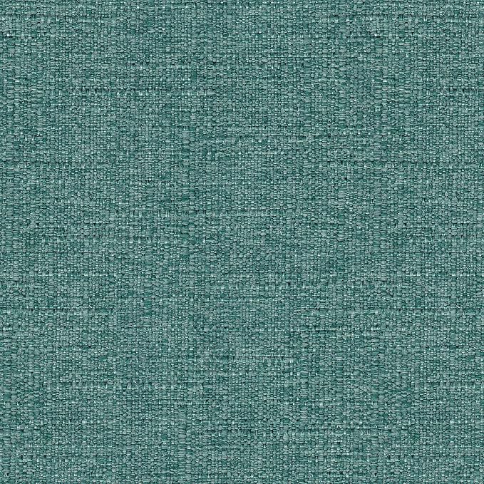 HomePop by Kinfine Fabric Upholstered Round Storage Ottoman - Button Tufted Ottoman with Removable Lid, Teal Woven