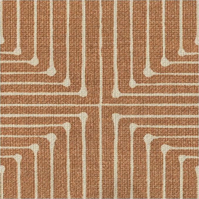 RUGGABLE x Jonathan Adler Machine Washable Modern Runner Rug – Inkdrop Copper 2.5x10, Stain-Resistant, Non-Slip – Washable Rug for Hallway, Entryway, Living Room & Kitchen–with Standard Pad