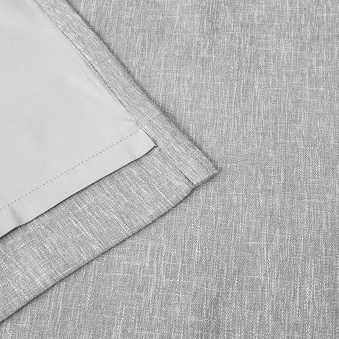 Vision Home Silver Grey Pinch Pleated Full Blackout Curtains Room Darkening Window Curtains 90 inch for Living Room Bedroom Thermal Insulated Pinch Pleat Drapes with Hooks Back Tab 2 Panel 40" Wx90 L