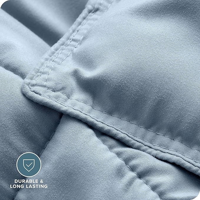Bare Home Comforter Set - Oversized Queen Size - Ultra-Soft - Goose Down Alternative - Premium 1800 Series - All Season Warmth (Oversized Queen, Dusty Blue)