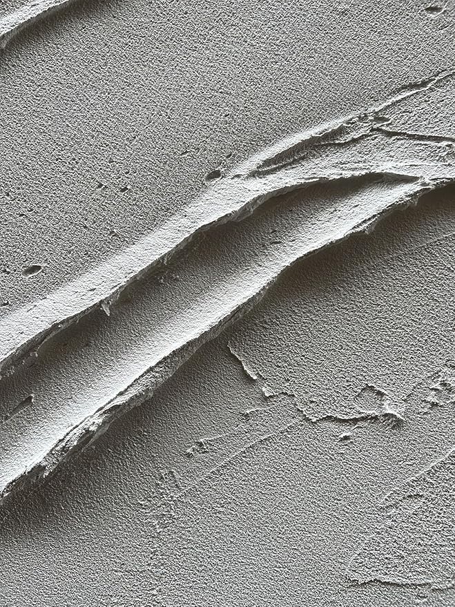 Art Hand-Painted Thick Texture White Minimalist Oil Painting 45x30 inch Home Wall Decorative Art