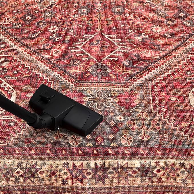 Keen Home Design 2x10 Rug - Machine Washable Runner Rug with Non-Slip Backing, Ideal for Hallway, Entryway, Kitchen, Laundry Room - Vintage, Easy Clean, Durable, Low Pile - (2'6" x 10')