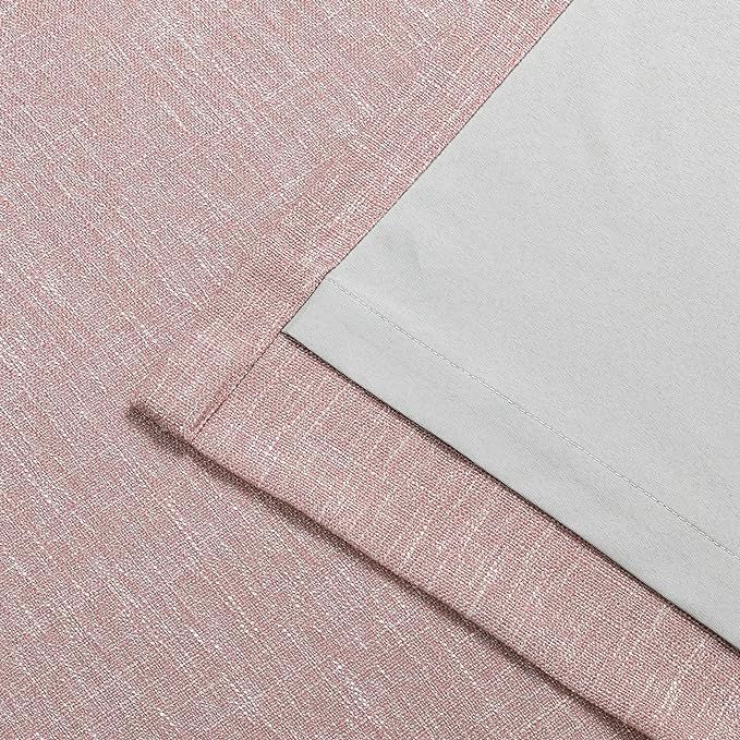 Vision Home Pink Pinch Pleated Total Blackout Curtains Room Darkening Window Panels 95 inch for Girls Bedroom Living Room Thermal Insulated Pinch Pleat Pink Drapes with Hooks Back Tab 40" Wx95 Lx2