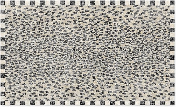 MACKENZIE-CHILDS Washable Rug, Decorative Indoor Rug, 2' x 3', Snow Leopard
