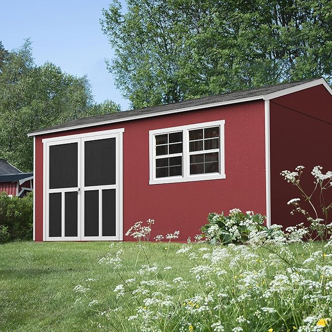 Handy Home Products Astoria 12x20 Do-It-Yourself Wooden Storage Shed- Does not Include Floor kit, Paint, or Roofing Shingles