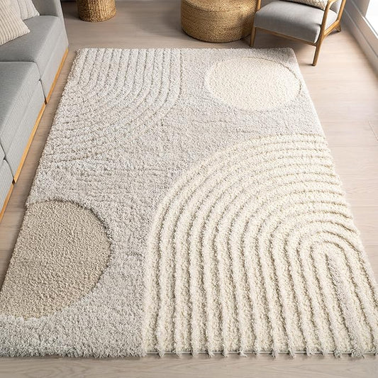 nuLOOM Gloria Abstract Shag Accent Rug, 2x3, Beige