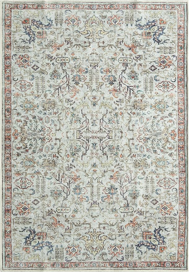 Keen Home Design 3x5 Rug - Machine Washable Entry Rug with Non-Slip Backing, Ideal for Enteryway, Kitchen, Bathroom, Laundry Room - Vintage, Easy Clean, Durable, Low Pile Rug - (3' x 5')