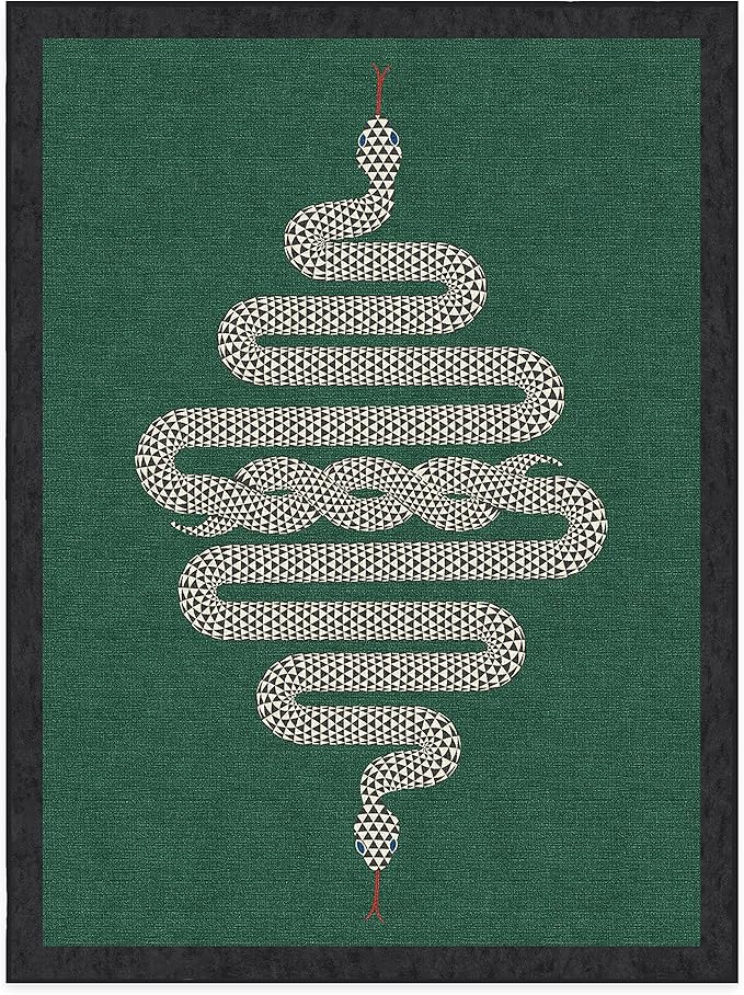 RUGGABLE x Jonathan Adler Machine Washable Modern Area Rug – Venom Emerald 9x12, Stain-Resistant, Non-Slip – Large Rugs for Living Room, Bedroom, Hallway, Entryway & Office–with Cushioned Pad