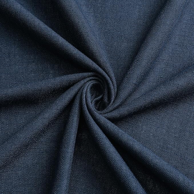 Vision Home Navy Blue Pinch Pleated Full Blackout Curtains Linen Blended Room Darkening Curtain Panels 108 inch for Living Room Bedroom Thermal Insulated Pinch Pleat Drapes with Hooks 9FT 40"Wx108"Lx2