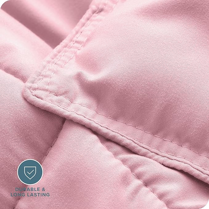 Bare Home Comforter Set - King/California King Size - Ultra-Soft - Goose Down Alternative - Premium 1800 Series - All Season Warmth (King/Cal King, Light Pink)