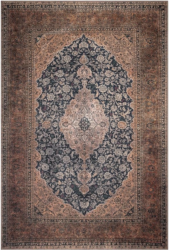 Keen Home Design 3x5 Rug - Machine Washable Entry Rug with Non-Slip Backing, Ideal for Enteryway, Kitchen, Bathroom, Laundry Room - Vintage, Easy Clean, Durable, Low Pile Rug - (3' x 5')