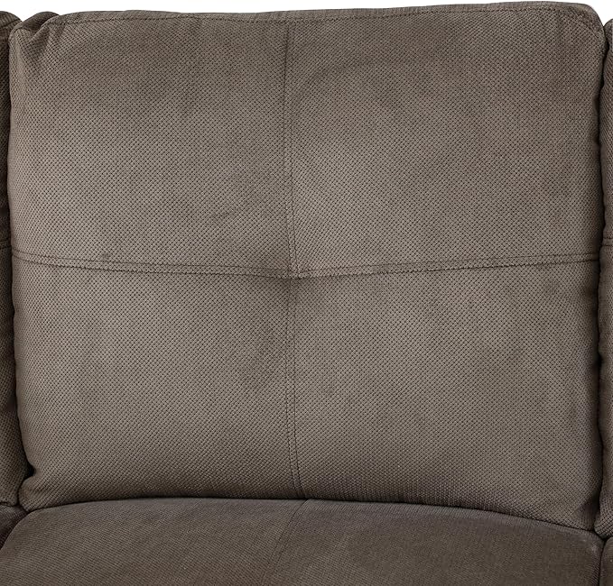 NicBex Sectional Couch 2 Pieces 66.5" L Sofa with Left Chaise Velvet L Shaped Cloud Couch for Living Room Furniture Sets with Cushion, Modular Sofa for Living Room & Small Apartment, Brown