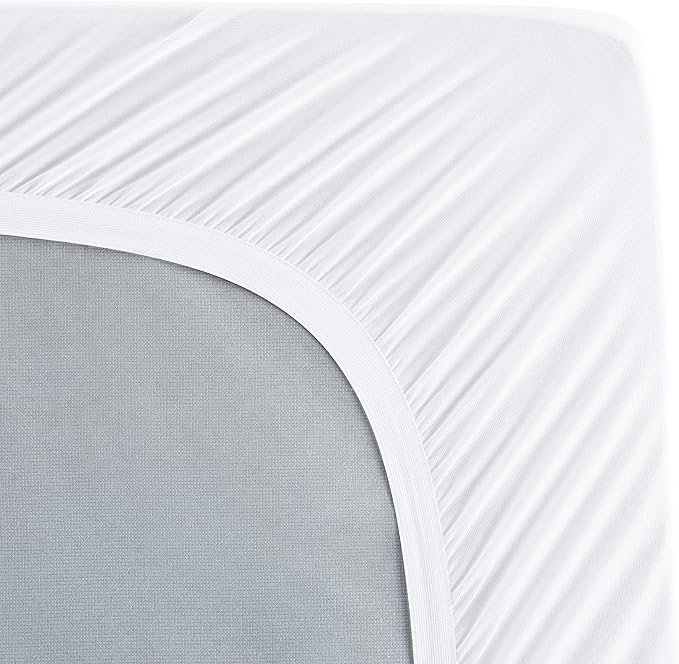 Serta ComfortSure King Mattress Cover, Fitted Pillow Top Mattress Pad, Super Soft and Breathable Quilted Cotton Protector with 18" Elastic Deep Pockets for Secure Fit, White