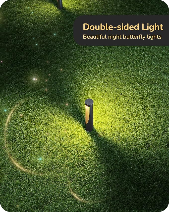 EDISHINE Low Voltage Pathway Lights Wired, 12V 2W 150LM 3000K LED Landscape Path Lights with Connectors, Waterproof Electric Outdoor Landscape Lighting for Walkway Yard Garden, CRI80 6 Pack