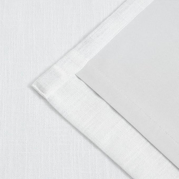 Vision Home White Pinch Pleated Full Blackout Curtains Thermal Insulated Window Curtains 95 inch for Living Room Bedroom Room Darkening Pinch Pleat Drapes with Hooks Back Tab 2 Panel 40" Wx95 L